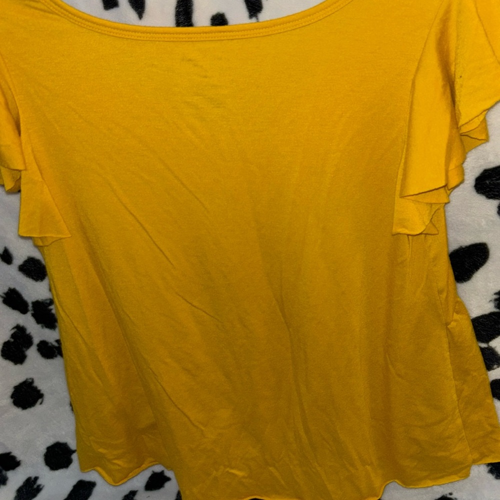 Yellow Ruffled Top - Picture 2 of 2